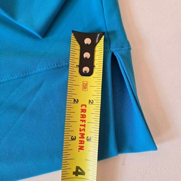 By JJ Womens Asymmetrical Hem Crew Neck Long Sleeve Tunic Top Turquoise Medium - Picture 8 of 10